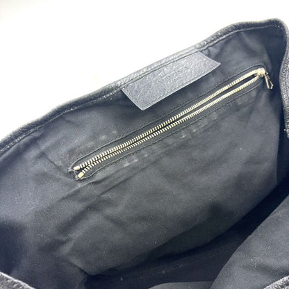 Balenciaga Cabas S Leather X Canvas Black Tote Silver