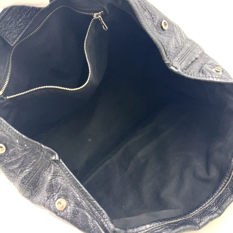 Balenciaga Cabas S Leather X Canvas Black Tote Silver