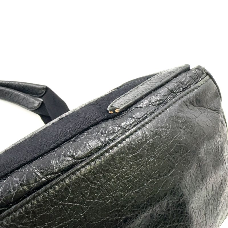 Balenciaga Cabas S Leather X Canvas Black Tote Silver