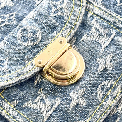Louis Vuitton Baggy GM Monogram Denim Monogram Denim Leather × Denim Blue