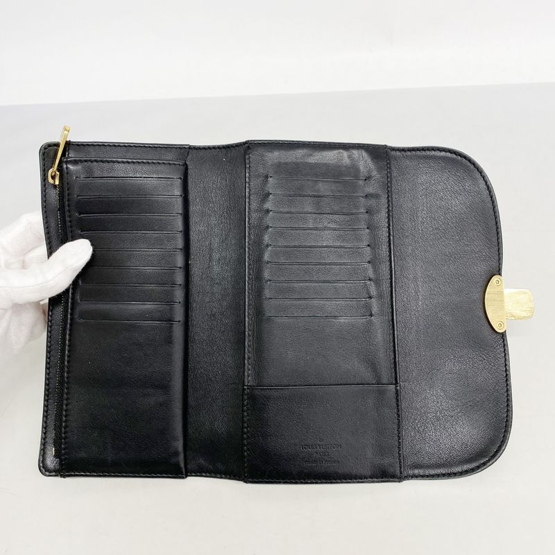 Louis Vuitton Mahina Portefeuille Amelia M95549 Noir Black Women