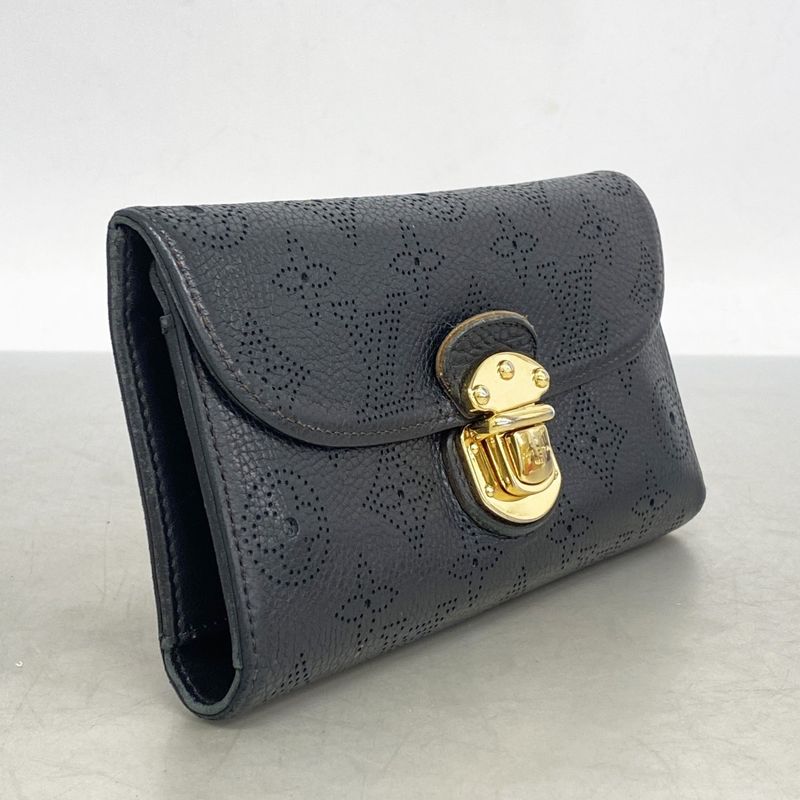 Louis Vuitton Mahina Portefeuille Amelia M95549 Noir Black Women