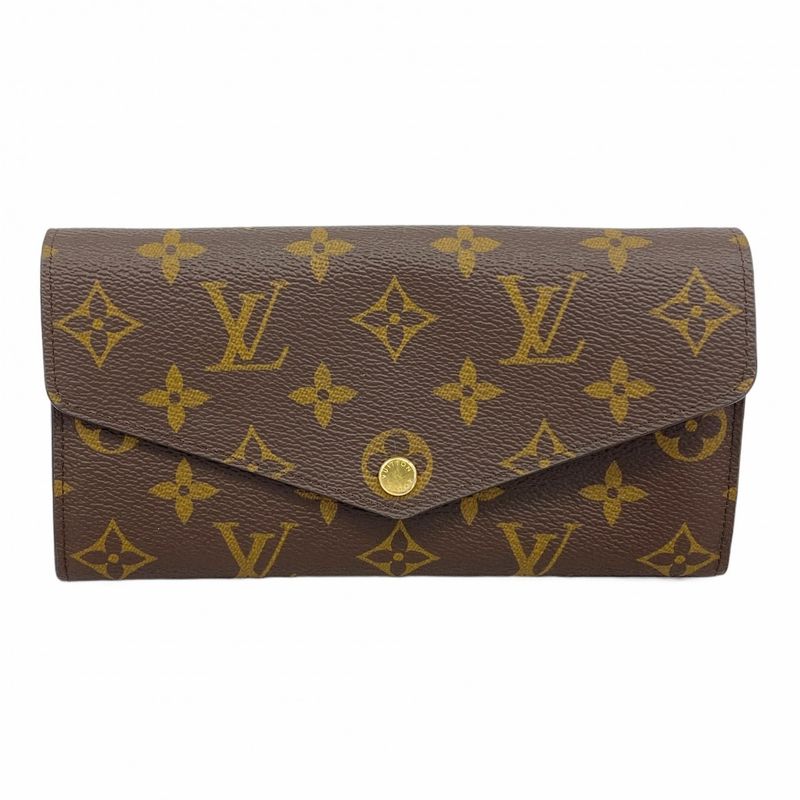 Louis Vuitton Long Wallet Monogram Portefeuille Sarah M60531 Brown Ladies