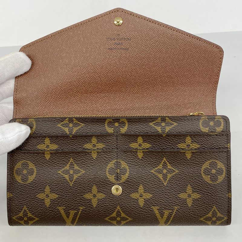 Louis Vuitton Long Wallet Monogram Portefeuille Sarah M60531 Brown Ladies