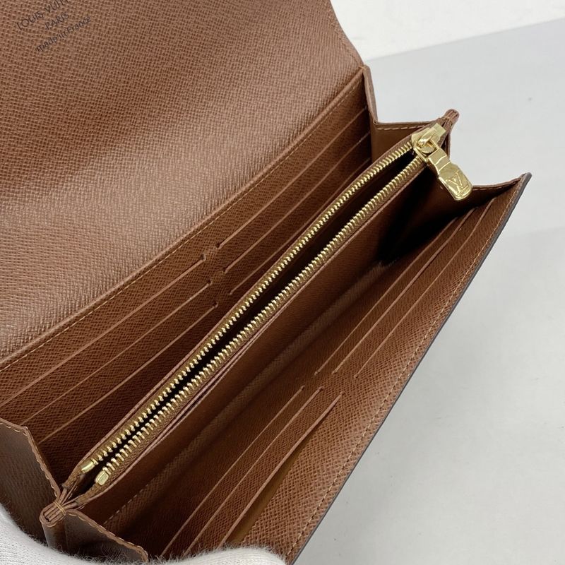 Louis Vuitton Long Wallet Monogram Portefeuille Sarah M60531 Brown Ladies