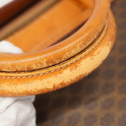 Celine Boston Bag Macadam PVC Brown Gold Hardware Men Women Unisex