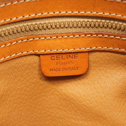 Celine Boston Bag Macadam PVC Brown Gold Hardware Men Women Unisex