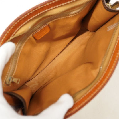 Celine Clutch Bag Macadam PVC Brown Gold Hardware Men's