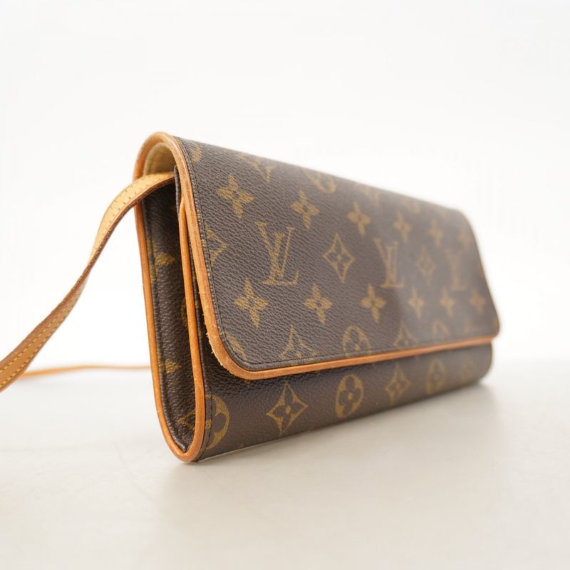 Louis Vuitton Shoulder Bag Monogram Pochette Twin GM M51852 Brown Ladies