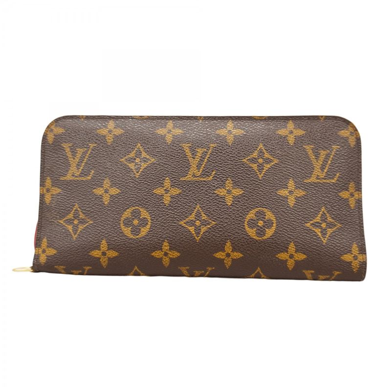 Louis Vuitton Long Wallet Monogram Portefeuille Antholite M60250 Rouge Ladies