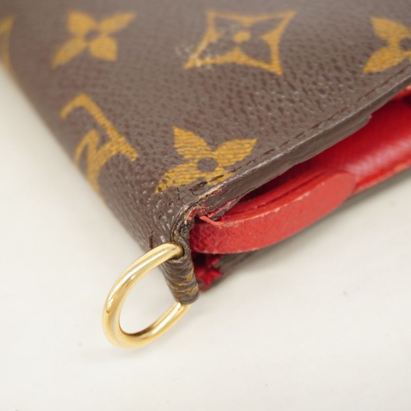 Louis Vuitton Long Wallet Monogram Portefeuille Antholite M60250 Rouge Ladies