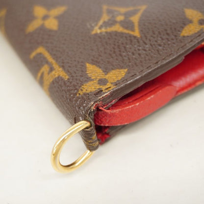 Louis Vuitton Long Wallet Monogram Portefeuille Antholite M60250 Rouge Ladies