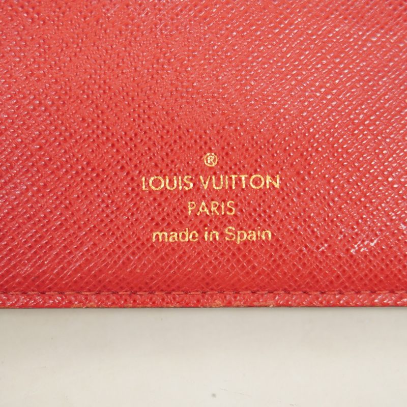 Louis Vuitton Long Wallet Monogram Portefeuille Antholite M60250 Rouge Ladies