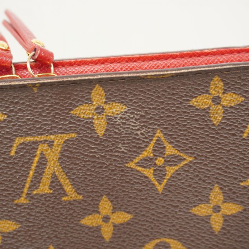 Louis Vuitton Long Wallet Monogram Portefeuille Antholite M60250 Rouge Ladies