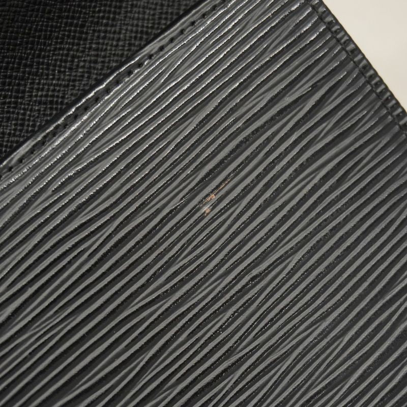 Louis Vuitton Epi Porte Trifold Long Wallet International M63382 Noir Black Men