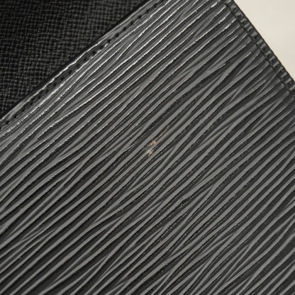 Louis Vuitton Epi Porte Trifold Long Wallet International M63382 Noir Black Men