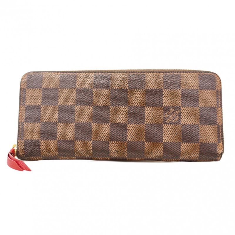 Louis Vuitton Damier Portefeuille Clemence N60534 Three's Ladies Long Wallet