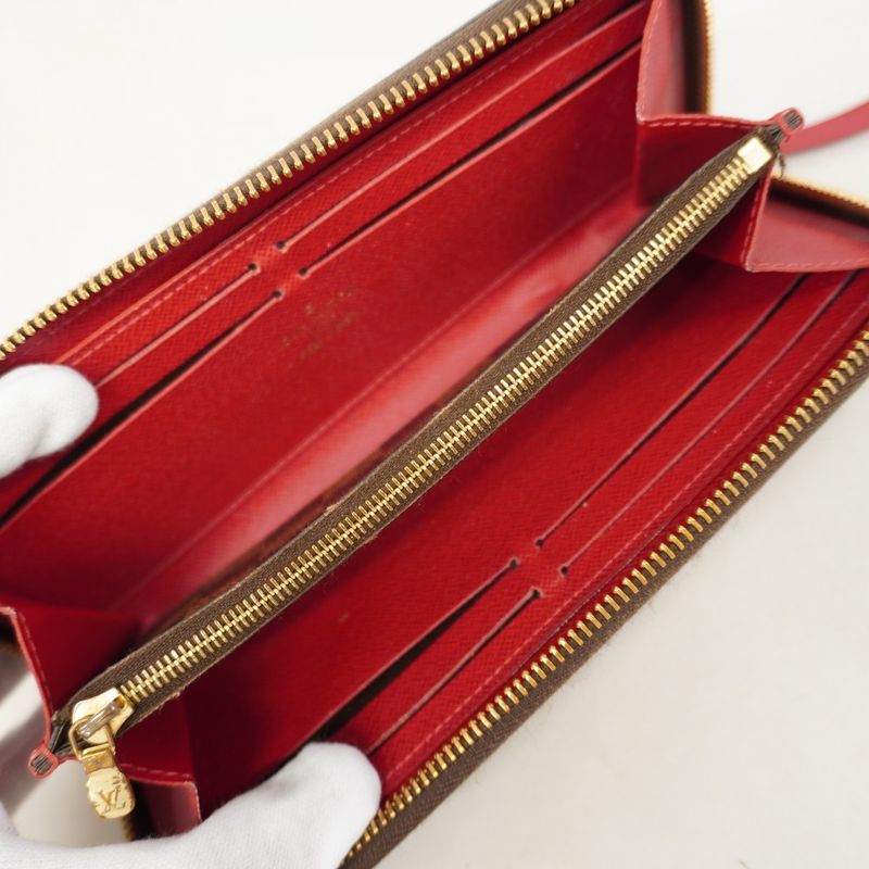 Louis Vuitton Damier Portefeuille Clemence N60534 Three's Ladies Long Wallet