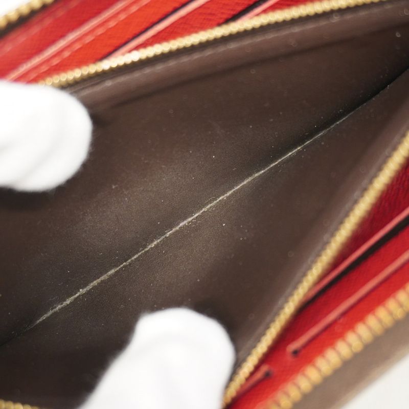 Louis Vuitton Damier Portefeuille Clemence N60534 Three's Ladies Long Wallet