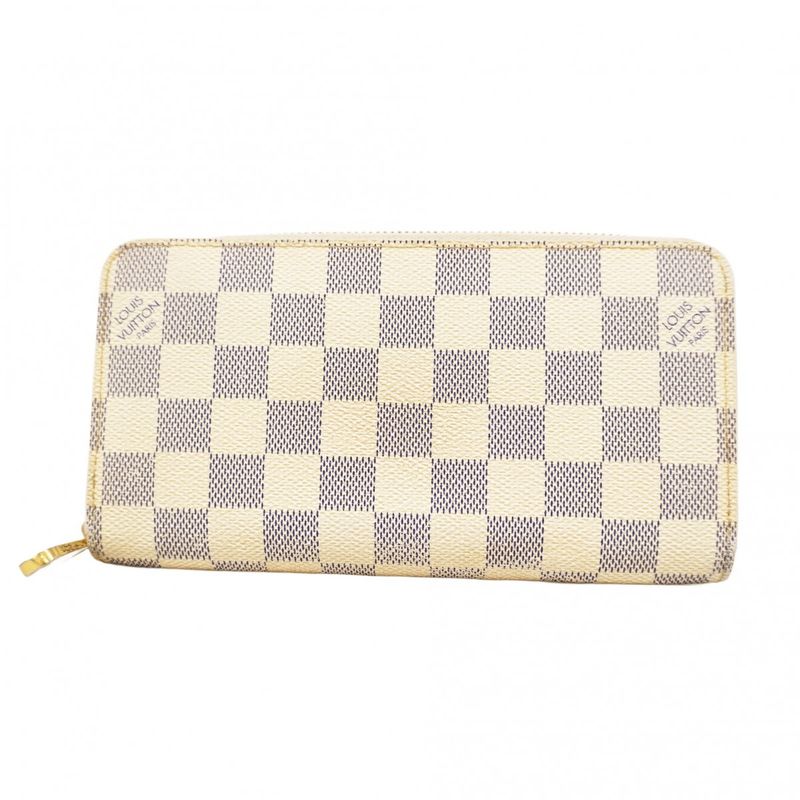 Louis Vuitton Damier Azure Zippy Wallet N60019 White Ladies