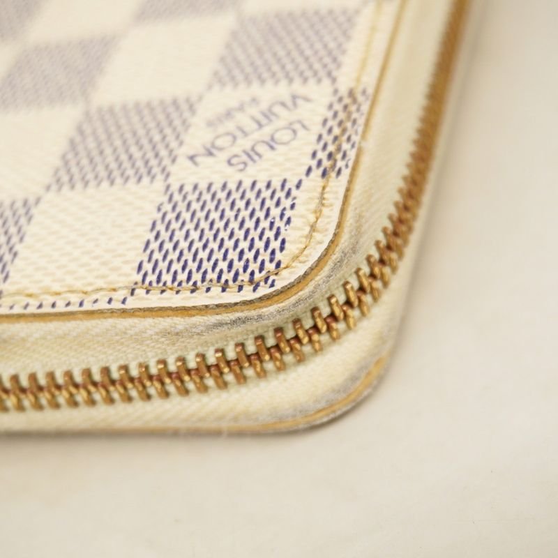 Louis Vuitton Damier Azure Zippy Wallet N60019 White Ladies