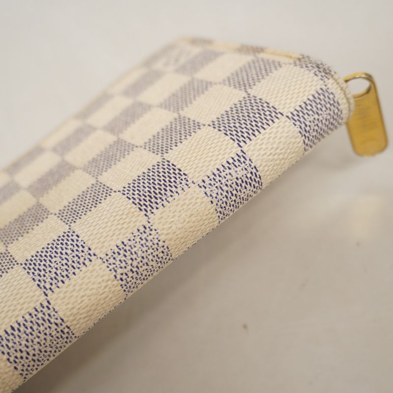 Louis Vuitton Damier Azure Zippy Wallet N60019 White Ladies
