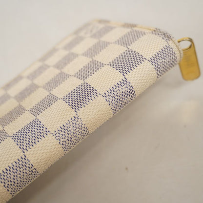 Louis Vuitton Damier Azure Zippy Wallet N60019 White Ladies