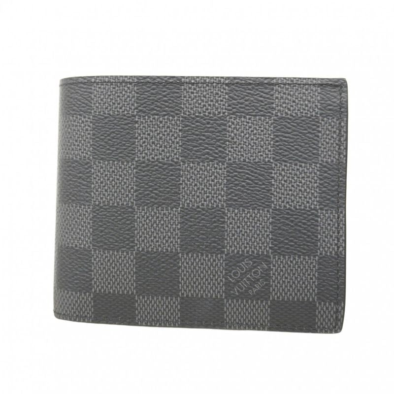 Louis Vuitton Wallet Damier Graphite Portefeuille Marco NM N63336 Black Men's