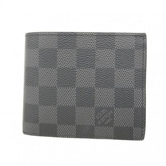 Louis Vuitton Wallet Damier Graphite Portefeuille Marco NM N63336 Black Men's