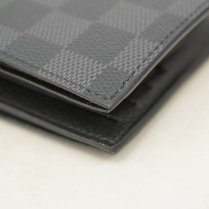 Louis Vuitton Wallet Damier Graphite Portefeuille Marco NM N63336 Black Men's