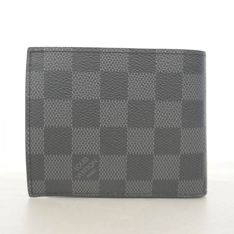 Louis Vuitton Wallet Damier Graphite Portefeuille Marco NM N63336 Black Men's