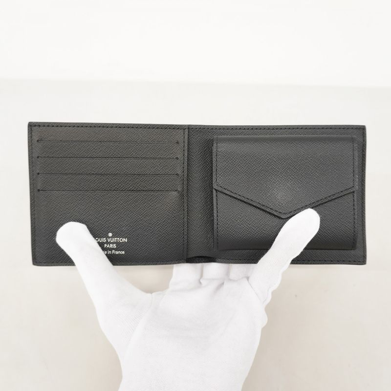 Louis Vuitton Wallet Damier Graphite Portefeuille Marco NM N63336 Black Men's