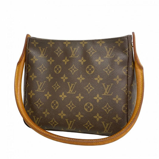 Louis Vuitton Shoulder Bag Monogram Looping MM M51146 Brown Ladies