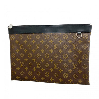 Louis Vuitton Monogram Macassar Pochette Discovery M69411 Brown Men's