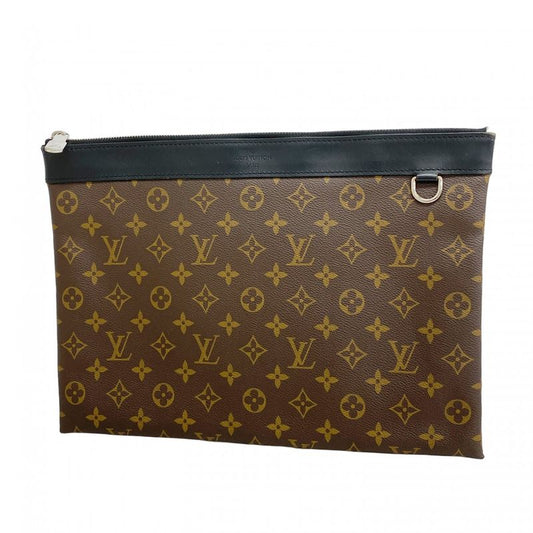 Louis Vuitton Monogram Macassar Pochette Discovery M69411 Brown Men's