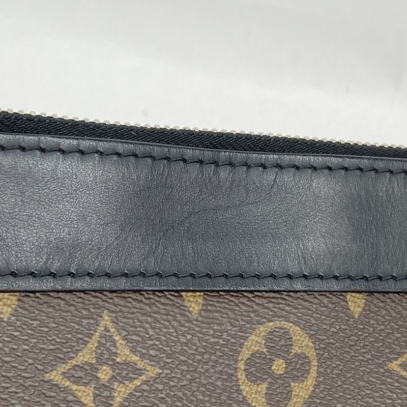 Louis Vuitton Monogram Macassar Pochette Discovery M69411 Brown Men's