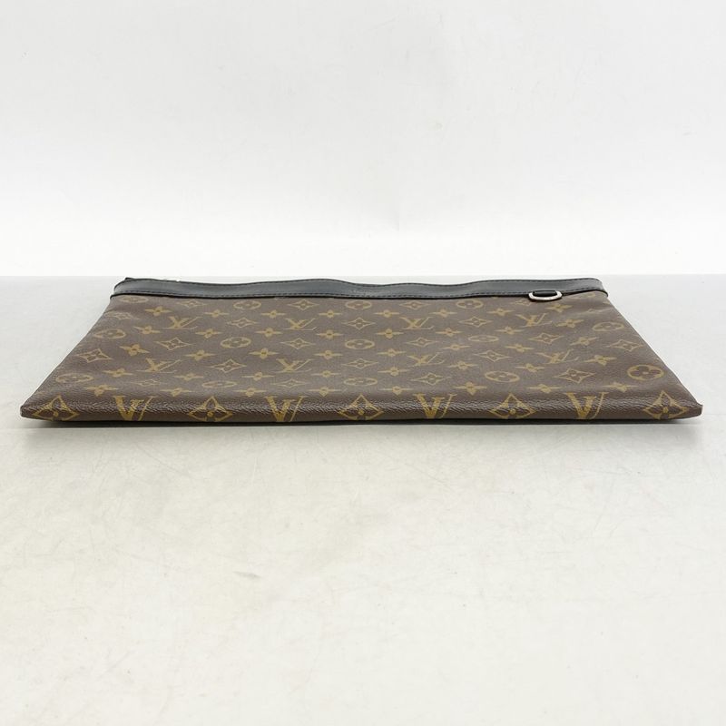 Louis Vuitton Monogram Macassar Pochette Discovery M69411 Brown Men's