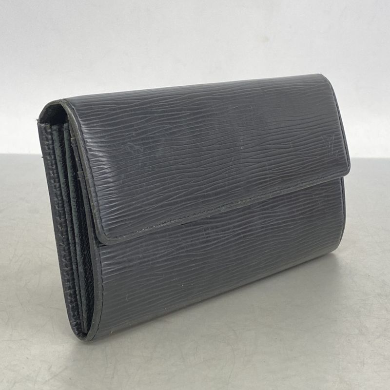 Louis Vuitton Epi Portefeuille Sarah M63742 Noir Black Women