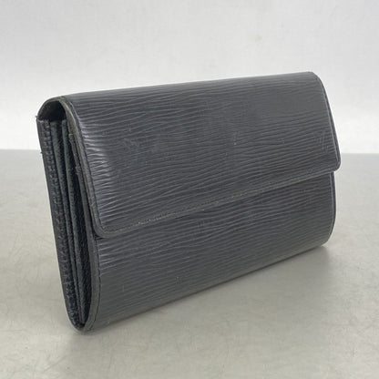 Louis Vuitton Epi Portefeuille Sarah M63742 Noir Black Women
