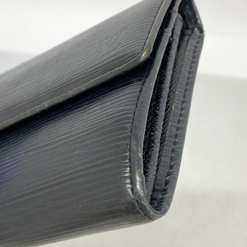 Louis Vuitton Epi Portefeuille Sarah M63742 Noir Black Women