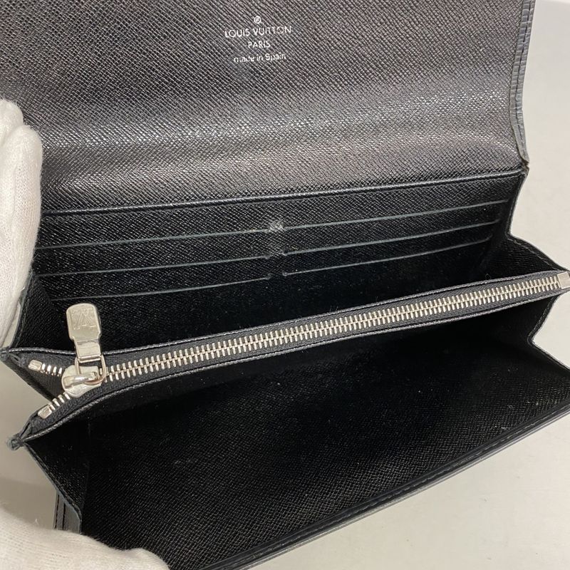 Louis Vuitton Epi Portefeuille Sarah M63742 Noir Black Women