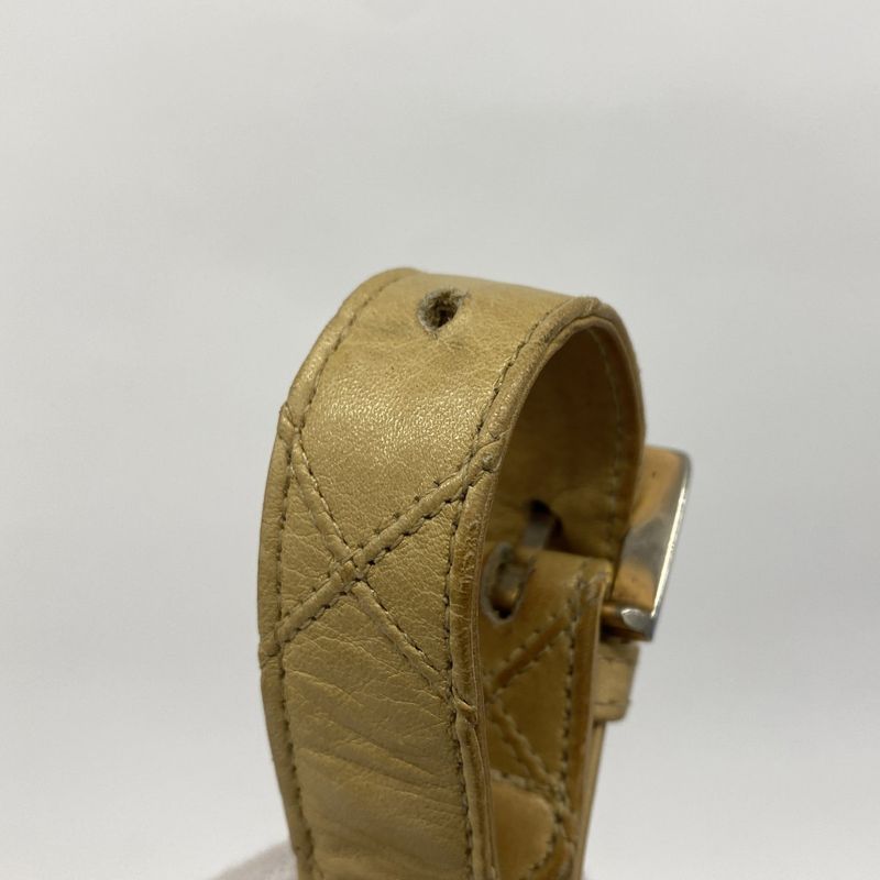 Chanel Shoulder Bag Bicolore Lambskin Beige Gold Hardware Women