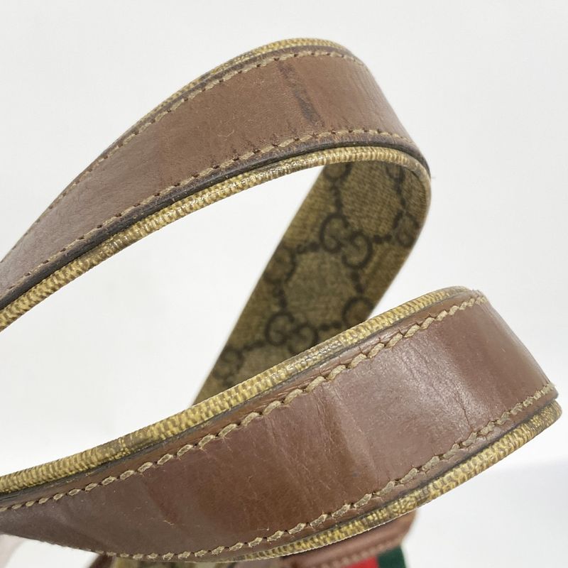 Gucci Tote Bag GG Supreme/sherry Line 211135 PVC Brown Gold Hardware Women