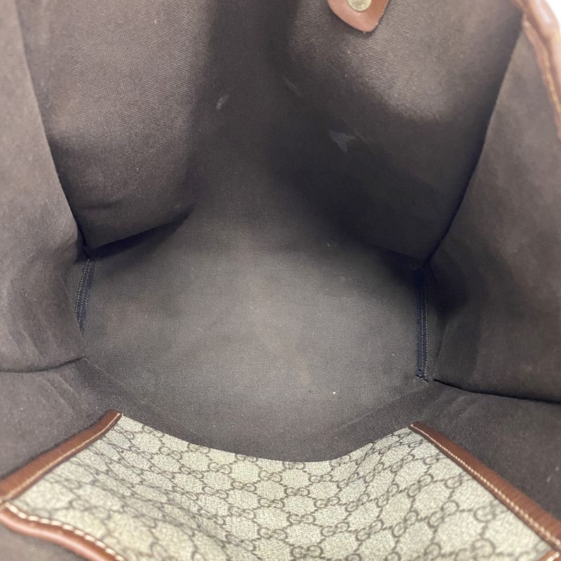 Gucci Tote Bag GG Supreme/sherry Line 211135 PVC Brown Gold Hardware Women