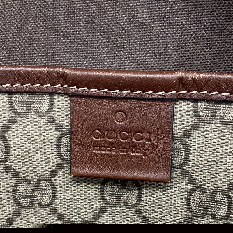 Gucci Tote Bag GG Supreme/sherry Line 211135 PVC Brown Gold Hardware Women