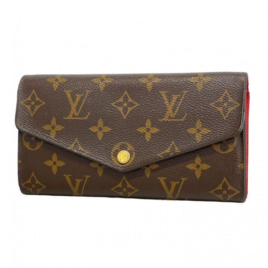 Louis Vuitton Long Wallet Monogram Portefeuille Sarah M62236 Coquelicot Ladies