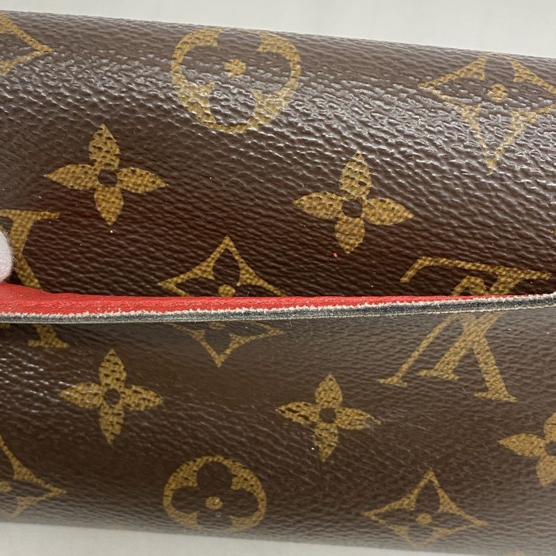Louis Vuitton Long Wallet Monogram Portefeuille Sarah M62236 Coquelicot Ladies