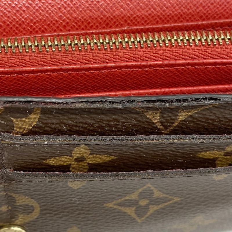 Louis Vuitton Long Wallet Monogram Portefeuille Sarah M62236 Coquelicot Ladies