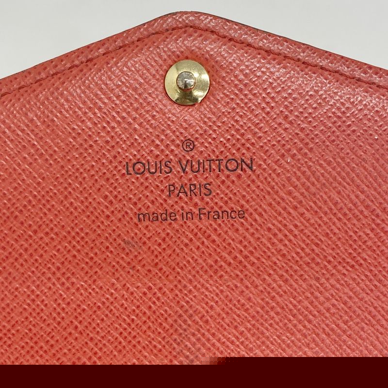 Louis Vuitton Long Wallet Monogram Portefeuille Sarah M62236 Coquelicot Ladies