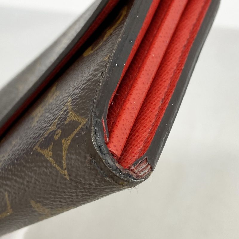 Louis Vuitton Long Wallet Monogram Portefeuille Sarah M62236 Coquelicot Ladies